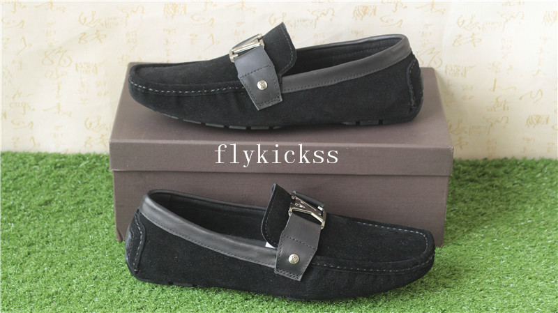 LVS Shoes Black Suede